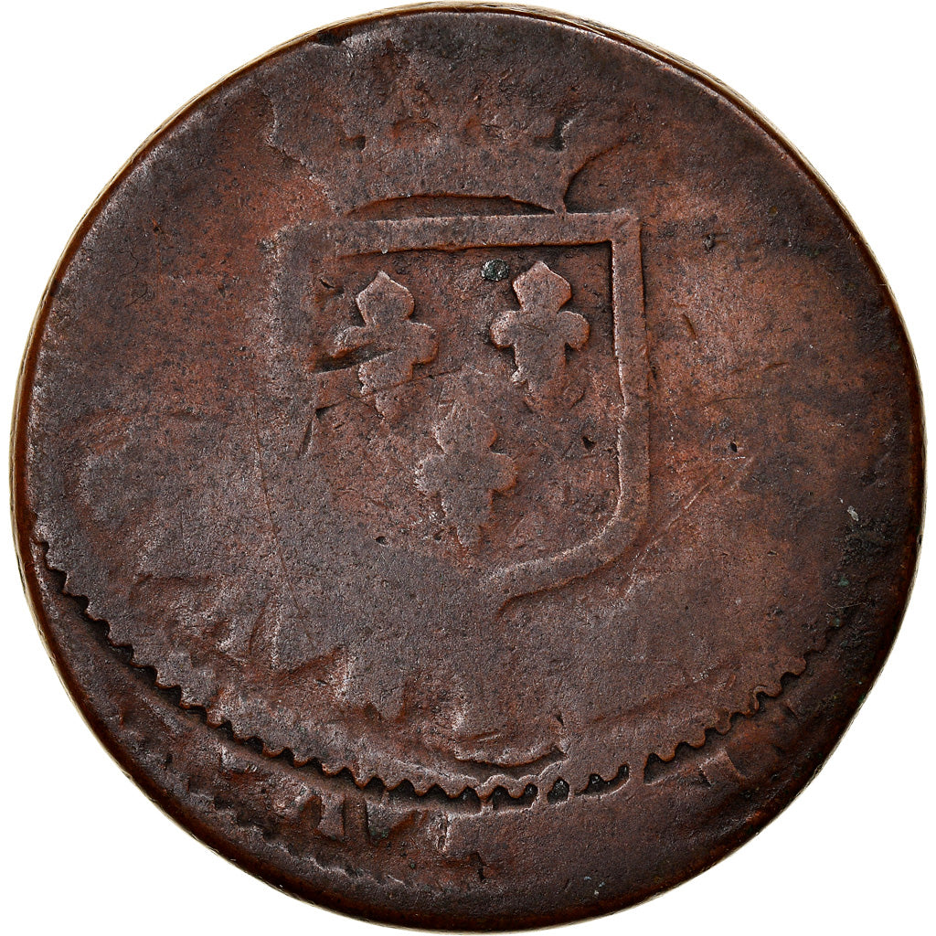 Munten, Frankrijk, Louis XVI, Sol ou sou, Sol, Double-strike, ZG+, Koper