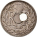 Münze, Frankreich, Lindauer, 5 Centimes, 1935, Trou Décentré, SS+