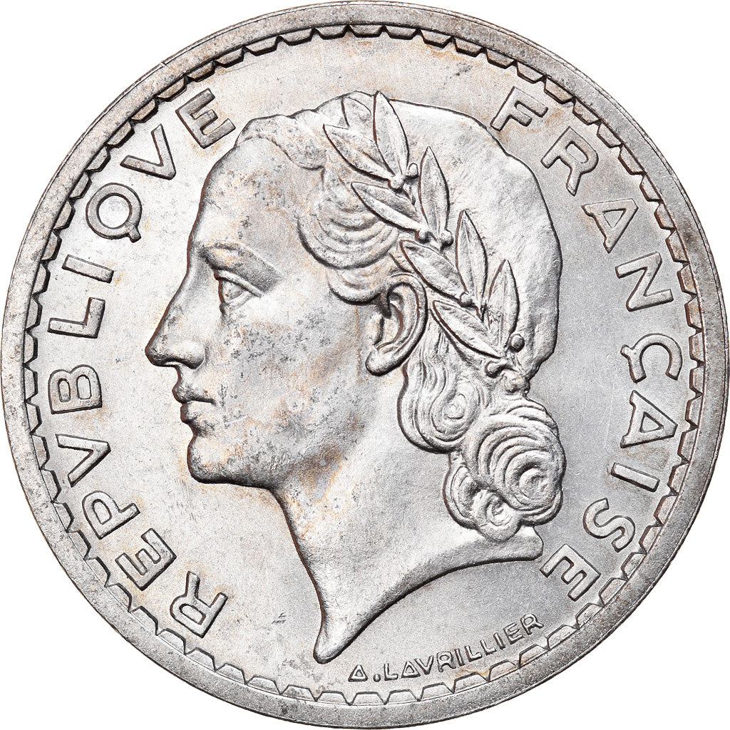Münze, Frankreich, Lavrillier, 5 Francs, 1947, Beaumont - Le Roger, 9 open