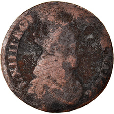 Moneta, Francja, Louis XIV, Liard de France au buste juvénile, deuxième type