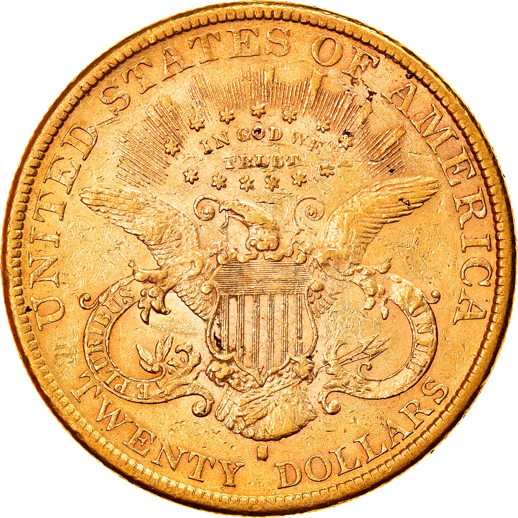 Moneda, Estados Unidos, $20, Double Eagle, 1891, San Francisco, MBC, Oro