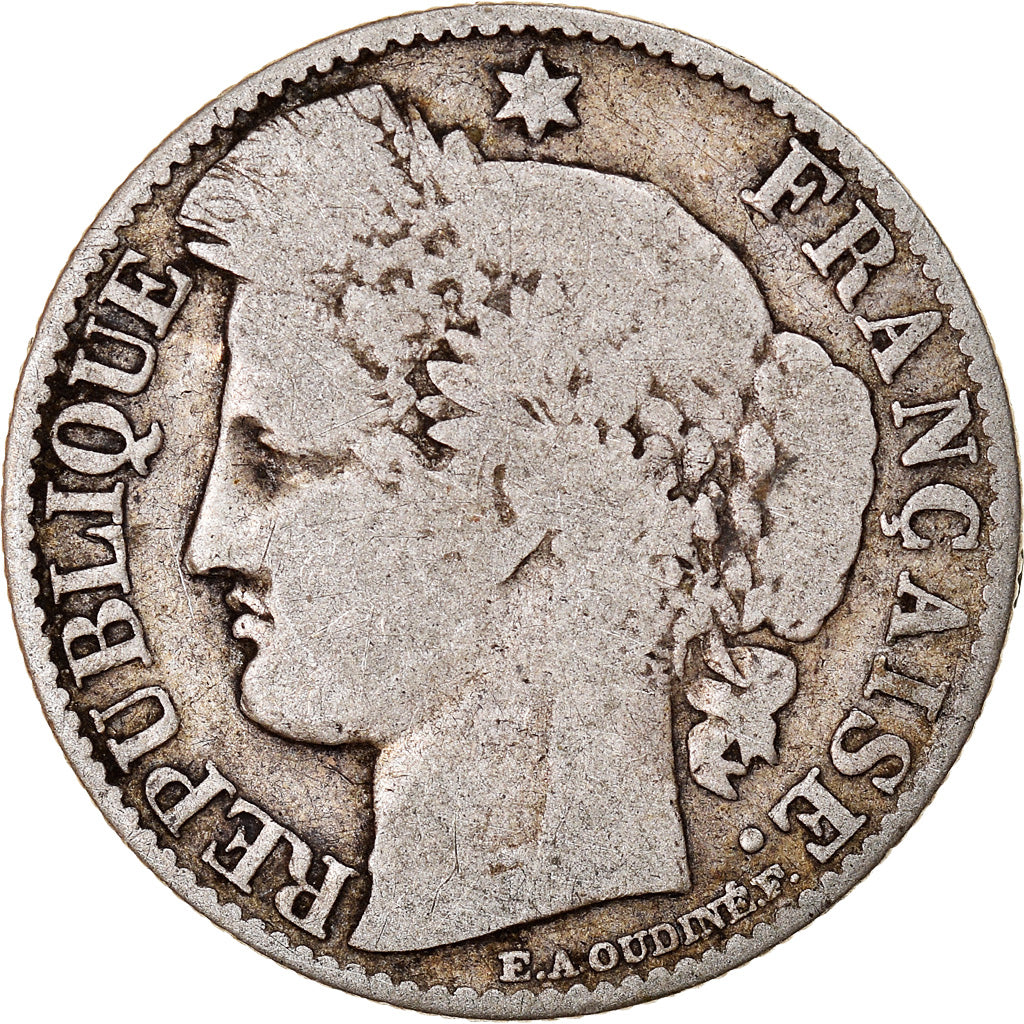 Moneta, Francia, Cérès, 50 Centimes, 1881, Paris, MB, Argento, KM:834.1