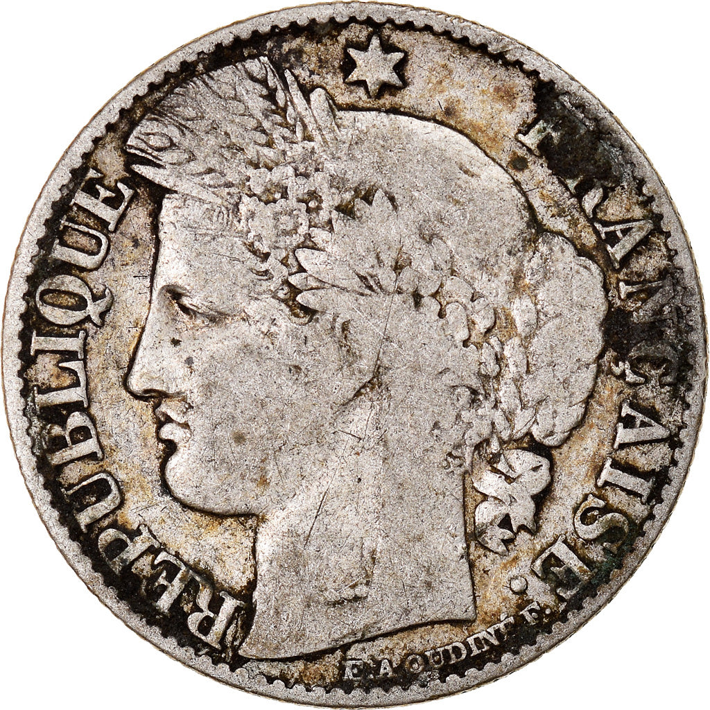 Moneta, Francia, Cérès, 50 Centimes, 1895, Paris, MB+, Argento, KM:834.1
