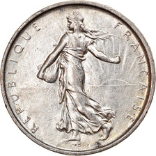 Moneda, Francia, Semeuse, 5 Francs, 1967, Paris, MBC+, Plata, KM:926