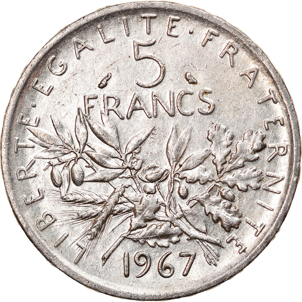 Monnaie, France, Semeuse, 5 Francs, 1967, Paris, TTB+, Argent, Gadoury:770