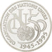 FRANCE, ONU, 5 Francs, 1995, KM #1118, MS(64), Silver, 29, Gadoury #776, 12.00