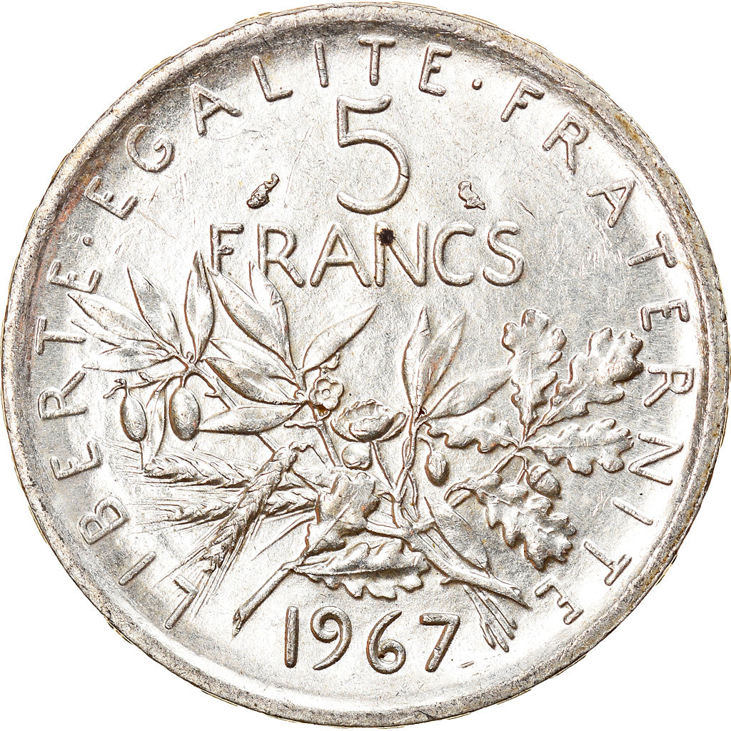 Monnaie, France, Semeuse, 5 Francs, 1967, Paris, SUP, Argent, Gadoury:770