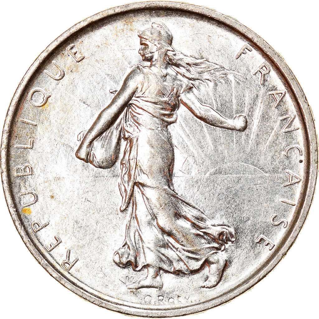 Munten, Frankrijk, Semeuse, 5 Francs, 1967, Paris, PR+, Zilver, KM:926