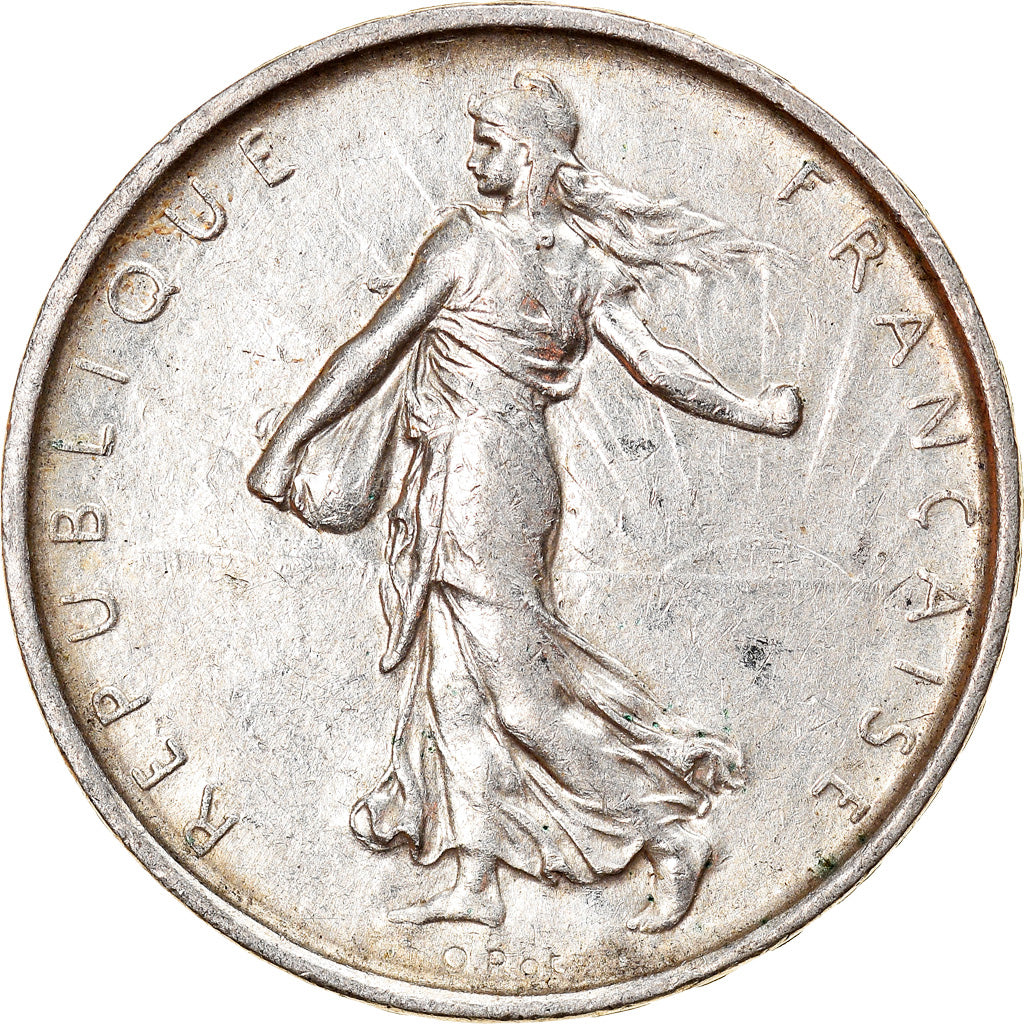 Moneta, Francja, Semeuse, 5 Francs, 1968, AU(50-53), Srebro, KM:926, Gadoury:770
