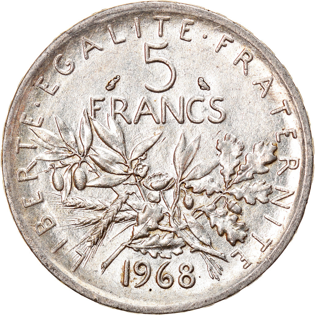 Monnaie, France, Semeuse, 5 Francs, 1968, SUP, Argent, Gadoury:770, KM:926