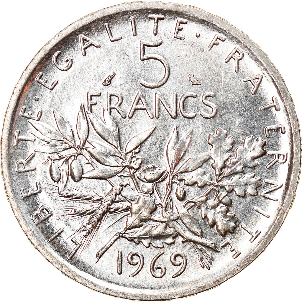 Coin, France, Semeuse, 5 Francs, 1969, Paris, MS(63), Silver, KM:926