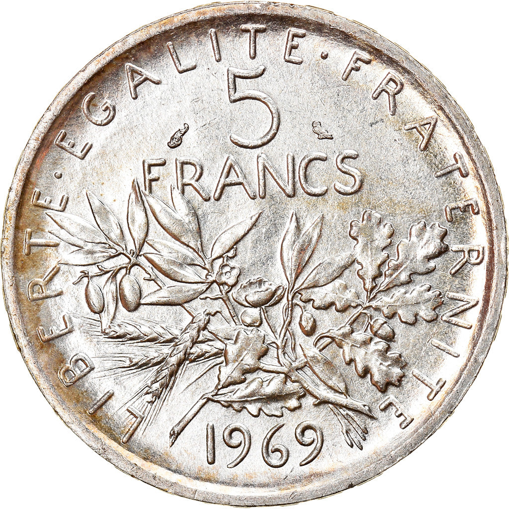 Coin, France, Semeuse, 5 Francs, 1969, Paris, MS(63), Silver, KM:926