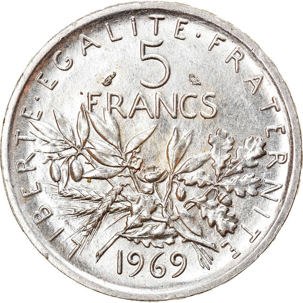 Coin, France, Semeuse, 5 Francs, 1969, Paris, MS(63), Silver, KM:926