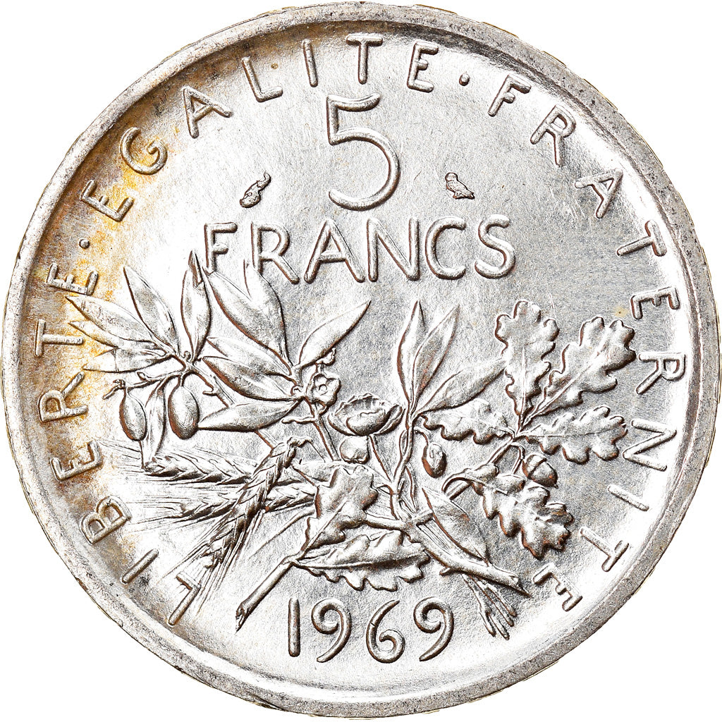 Coin, France, Semeuse, 5 Francs, 1969, Paris, MS(63), Silver, KM:926