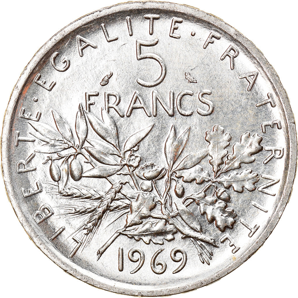 Coin, France, Semeuse, 5 Francs, 1969, Paris, MS(63), Silver, KM:926