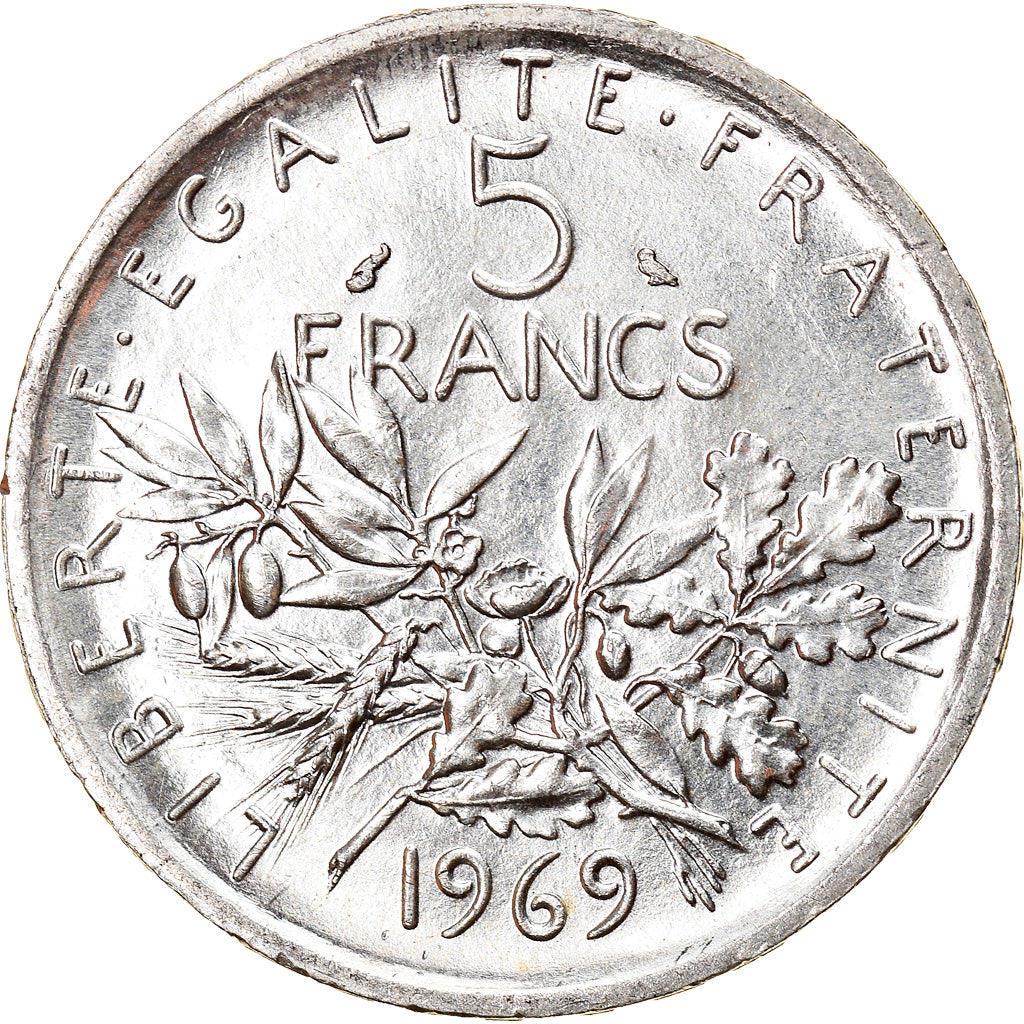 Coin, France, Semeuse, 5 Francs, 1969, Paris, MS(63), Silver, KM:926