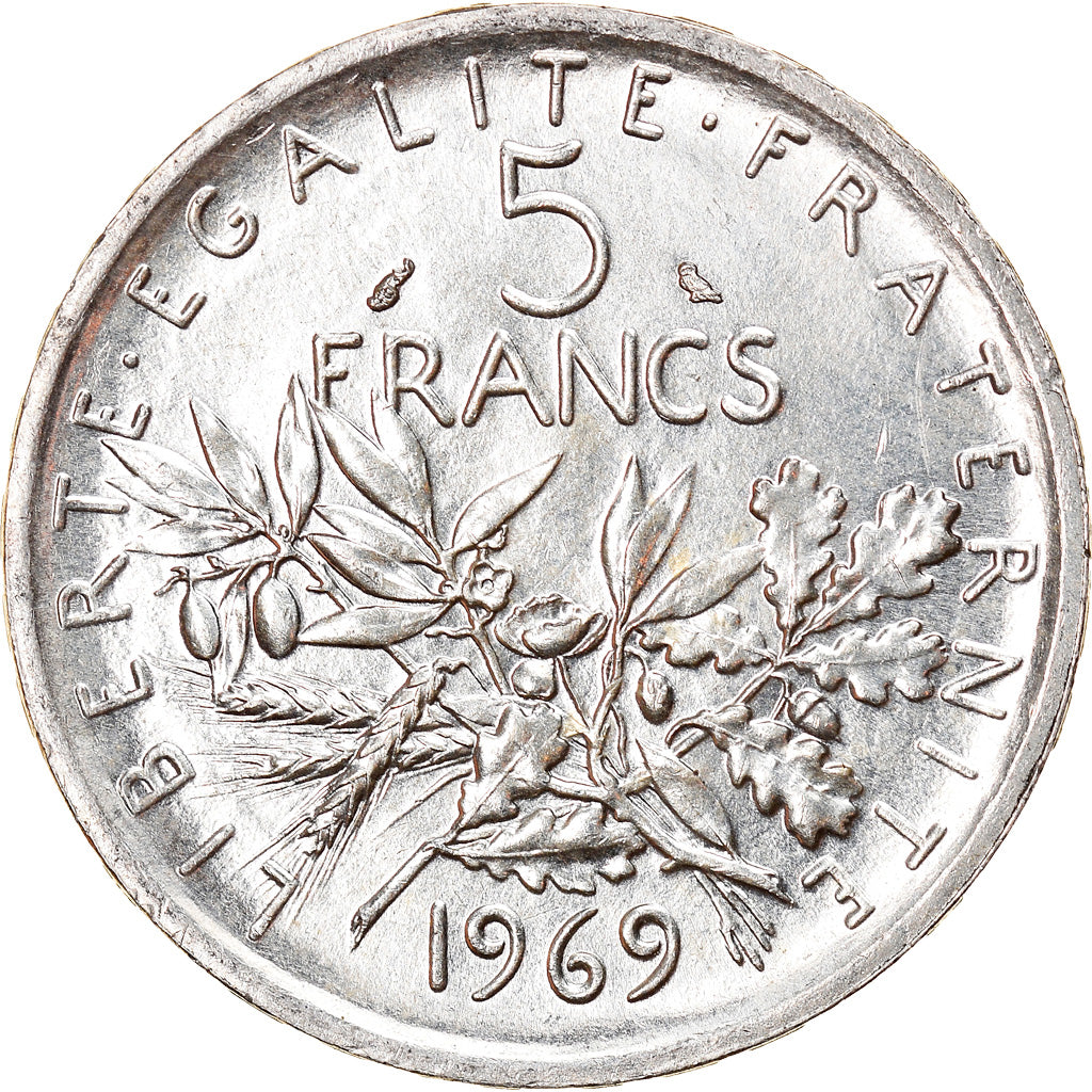Coin, France, Semeuse, 5 Francs, 1969, Paris, MS(63), Silver, KM:926