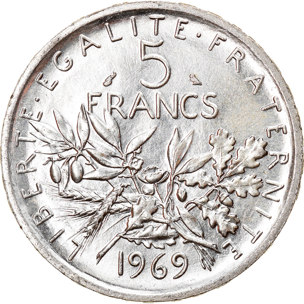 Coin, France, Semeuse, 5 Francs, 1969, Paris, MS(63), Silver, KM:926