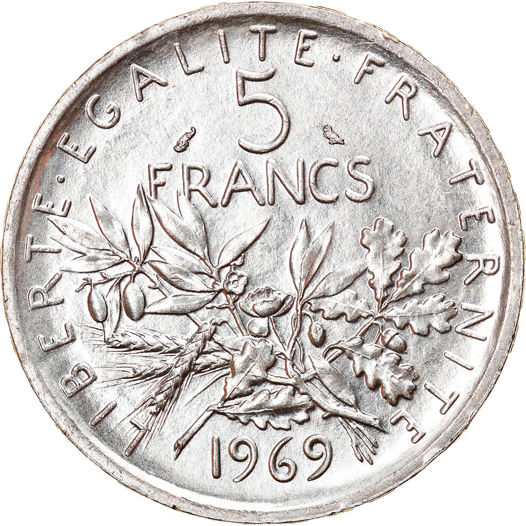 Monnaie, France, Semeuse, 5 Francs, 1969, Paris, SPL, Argent, Gadoury:770