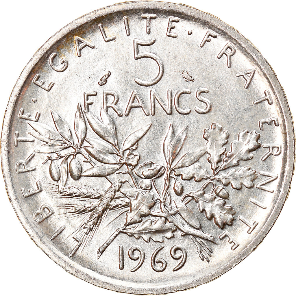 Coin, France, Semeuse, 5 Francs, 1969, Paris, MS(63), Silver, KM:926
