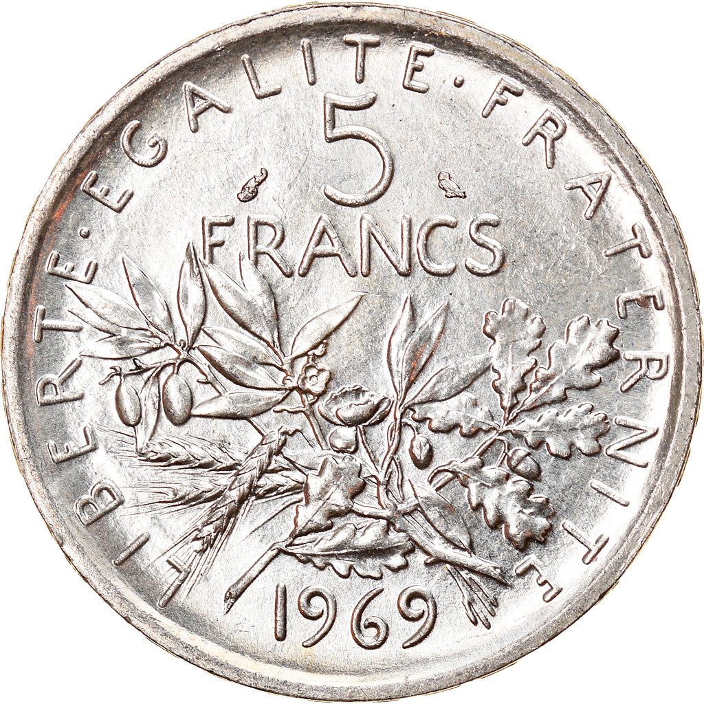 Coin, France, Semeuse, 5 Francs, 1969, Paris, MS(63), Silver, KM:926