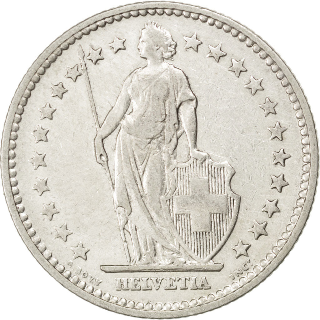 SWITZERLAND, 2 Francs, 1906, Bern, KM #21, VF(30-35), Silver, 27.4, 9.90