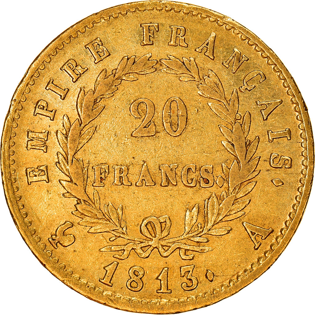 Moneda, Francia, Napoléon I, 20 Francs, 1813, Paris, MBC, Oro, KM:695.1