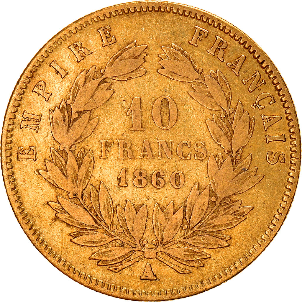 Monnaie, France, Napoleon III, Napoléon III, 10 Francs, 1860, Paris, TB+, Or