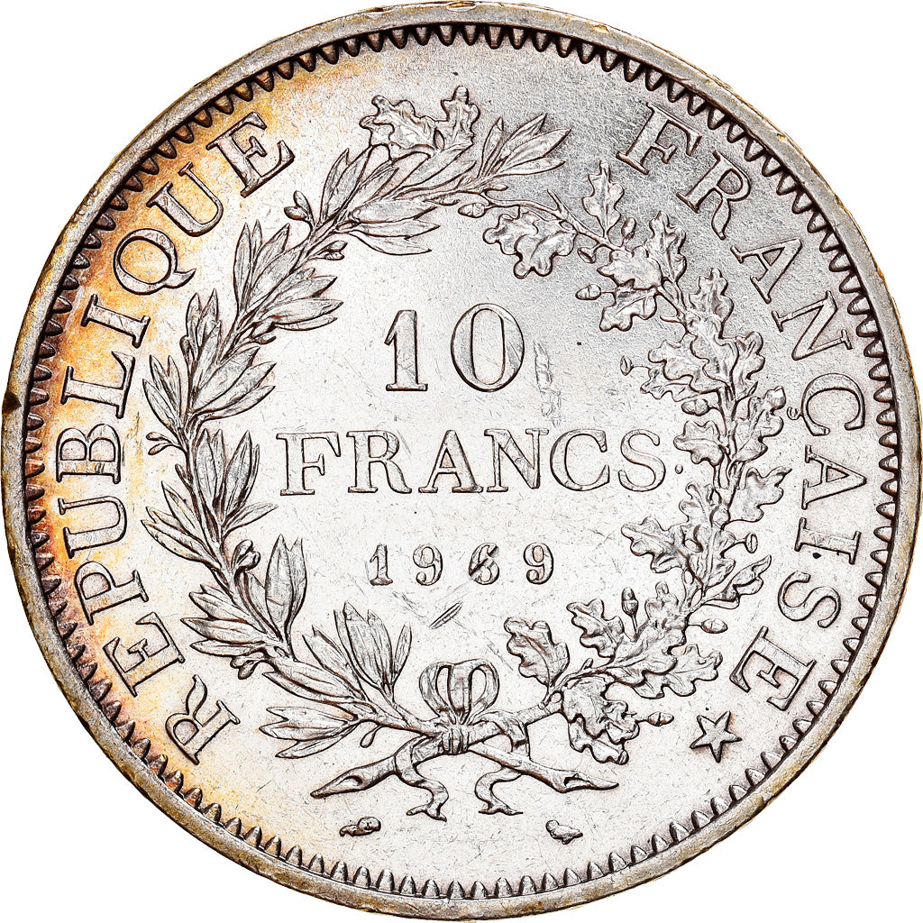 Coin, France, Hercule, 10 Francs, 1969, Paris, AU(50-53), Silver, KM:932