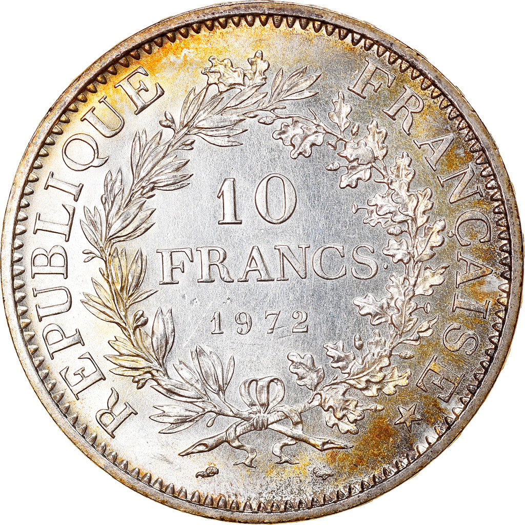 Coin, France, Hercule, 10 Francs, 1972, Paris, MS(60-62), Silver, KM:932