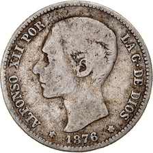 Coin, Spain, Alfonso XII, Peseta, 1876, Madrid, VF(20-25), Silver, KM:672