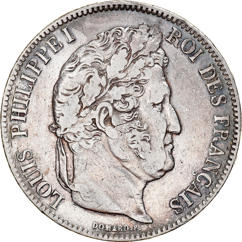 Munten, Frankrijk, Louis-Philippe, 5 Francs, 1833, Rouen, FR+, Zilver, KM:749.2