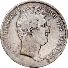 Moeda, França, Louis-Philippe, 5 Francs, 1831, Marseille, VF(30-35), Prata