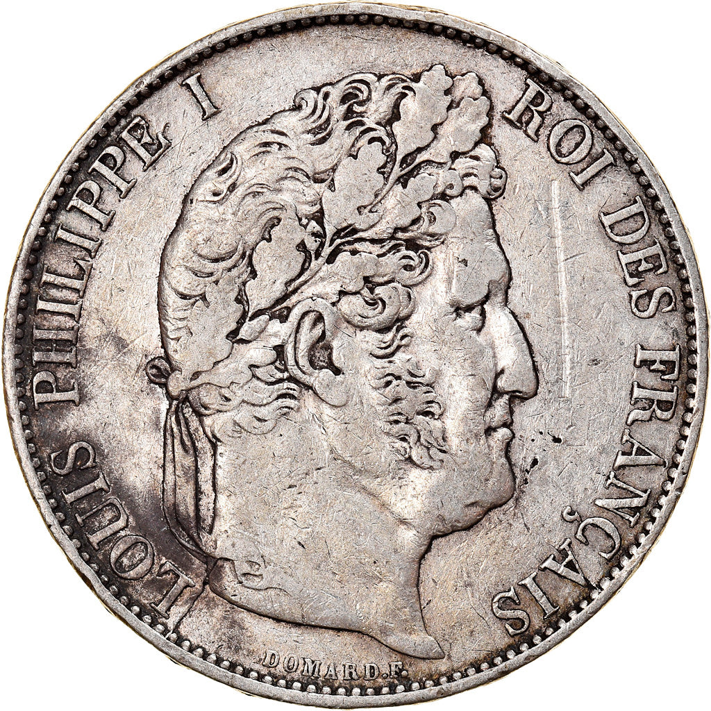 Monnaie, France, Louis-Philippe, 5 Francs, 1848, Strasbourg, TB+, Argent
