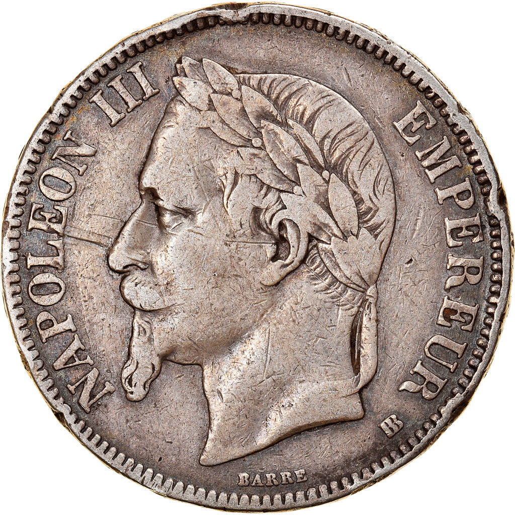 Coin, France, Napoléon III, 5 Francs, 1868, Strasbourg, VF(30-35), Silver