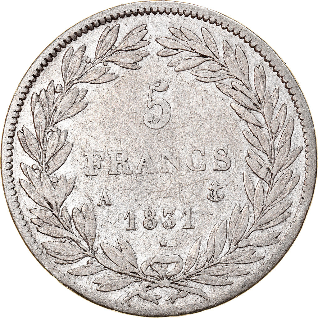 Monnaie, France, Louis-Philippe, 5 Francs, 1831, Paris, TB+, Argent