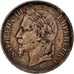 Moneda, Francia, Napoleon III, Napoléon III, 5 Francs, 1870, Paris, BC+, Plata