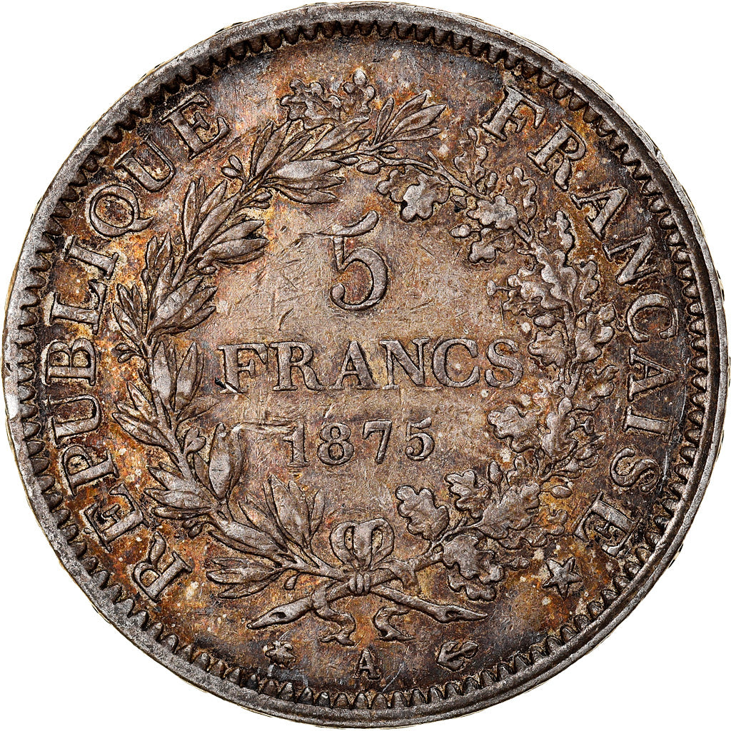 Monnaie, France, Hercule, 5 Francs, 1875, Paris, TTB, Argent, Gadoury:745a