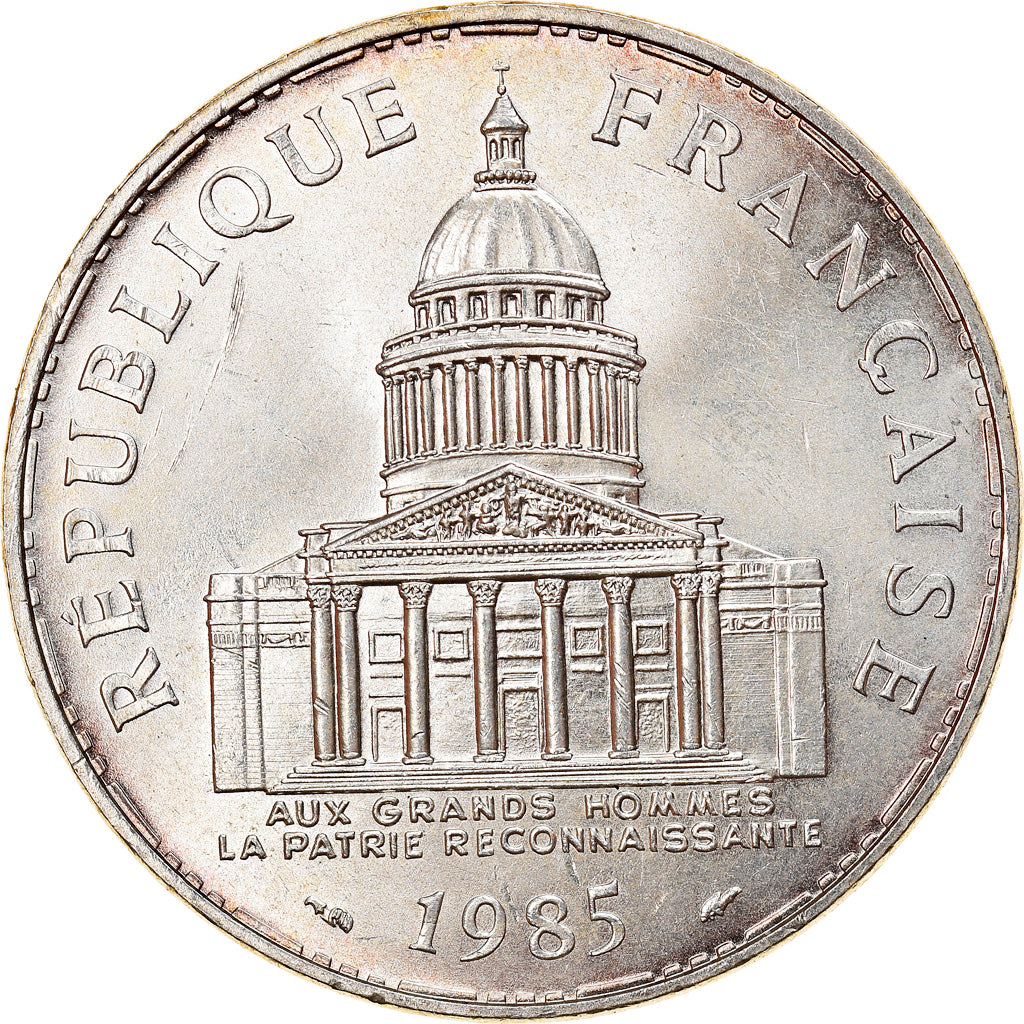Moneta, Francja, Panthéon, 100 Francs, 1985, Paris, MS(60-62), Srebro