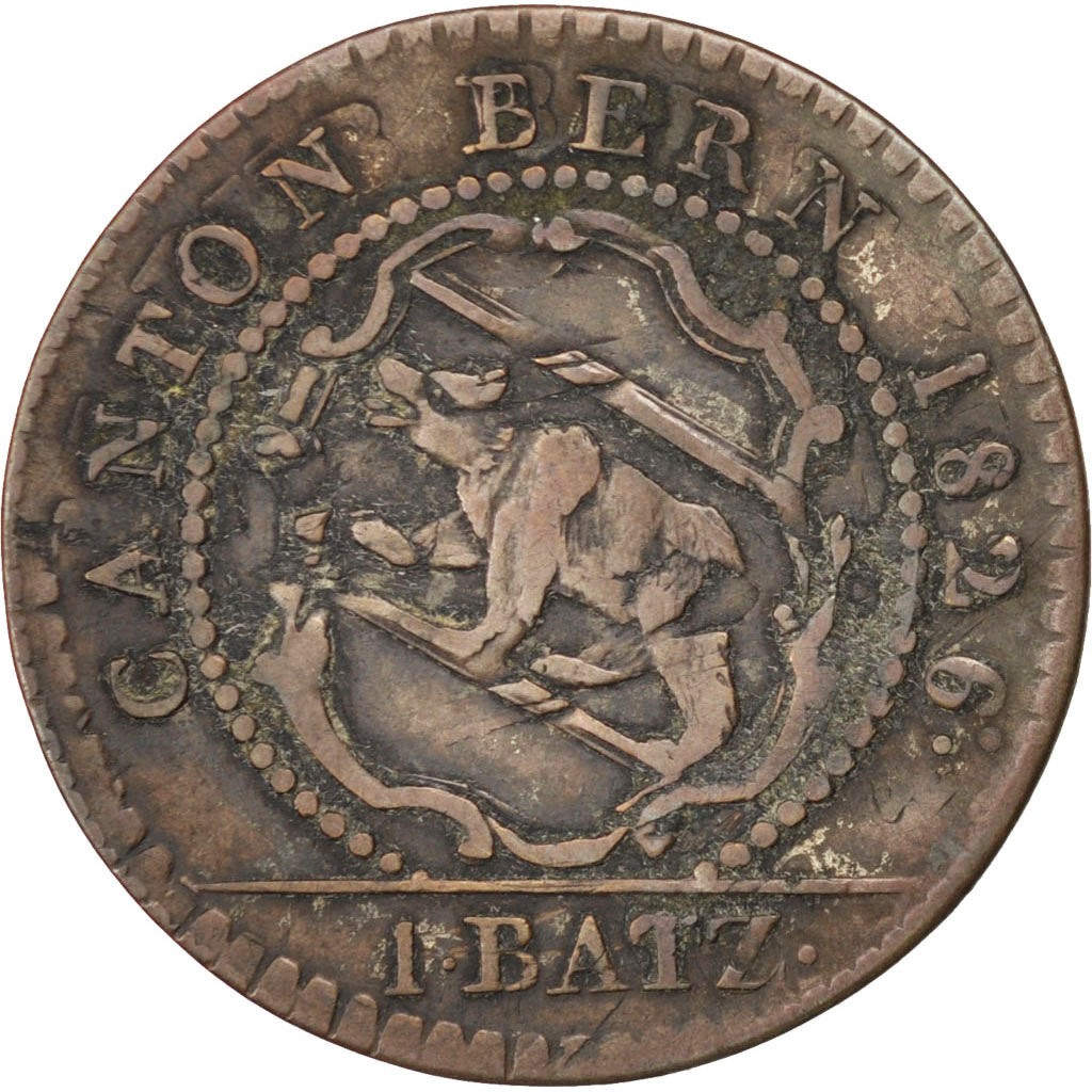 SWISS CANTONS, Batzen, 1826, KM #194.1, VF(20-25), Billon, 2.44