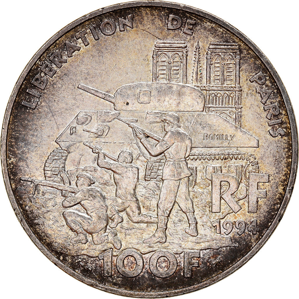 Moneta, Francia, Libération de Paris, 100 Francs, 1994, Paris, SPL, Argento