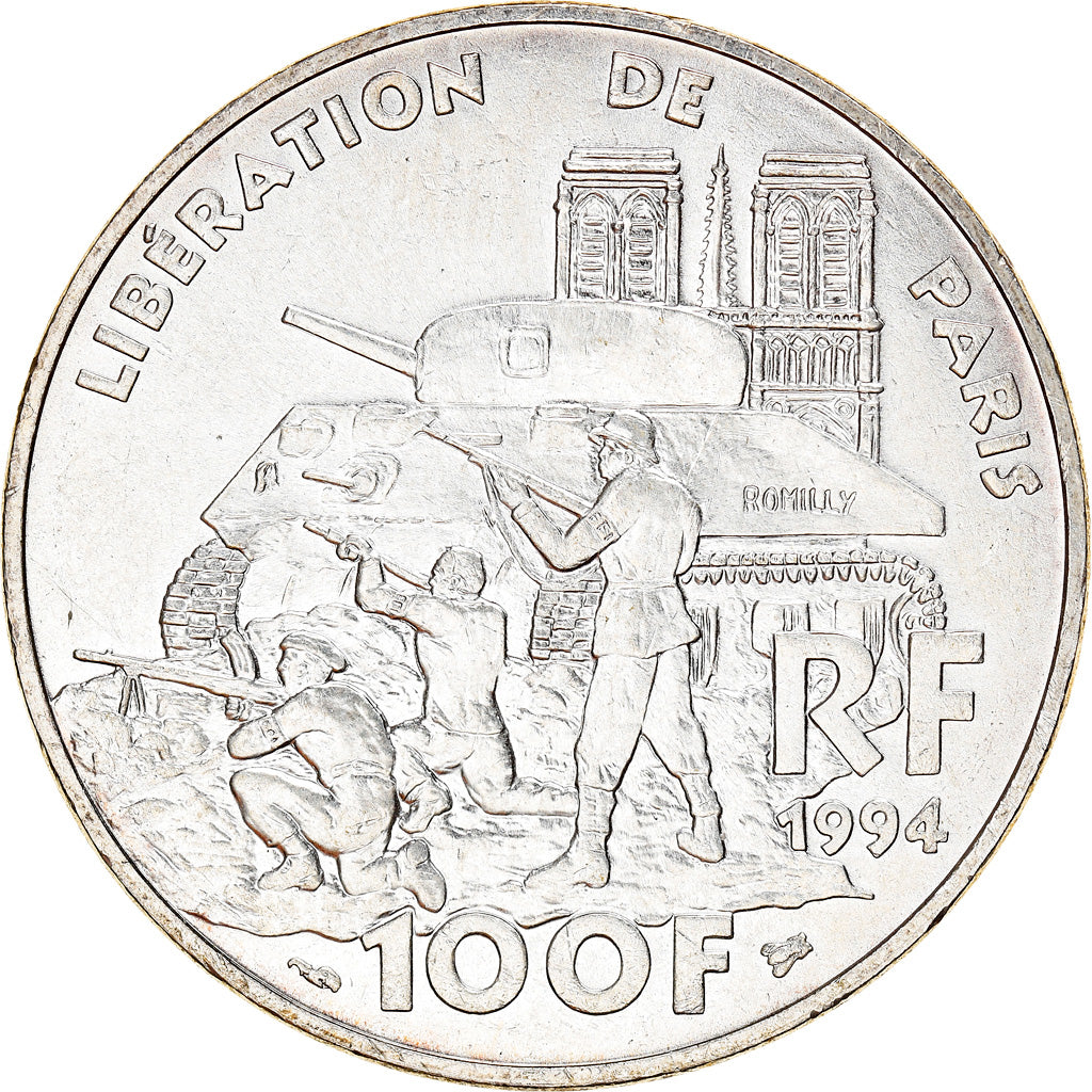 Monnaie, France, Libération de Paris, 100 Francs, 1994, Paris, SUP+, Argent