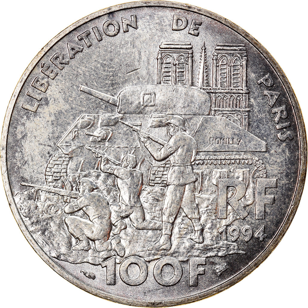Moneta, Francia, Libération de Paris, 100 Francs, 1994, Paris, SPL, Argento