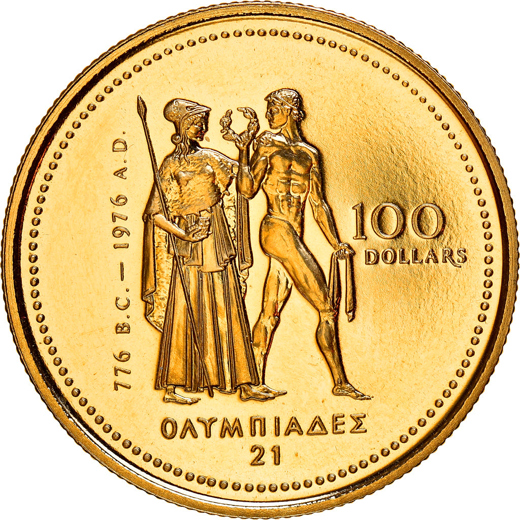 Moneta, Canada, Elizabeth II, 100 Dollars, 1976, Royal Canadian Mint, Ottawa