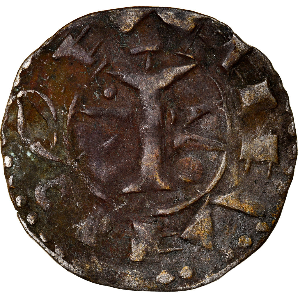 Coin, France, Languedoc, Anonymous, Denier, 12-13th century, Comté de Melgueil