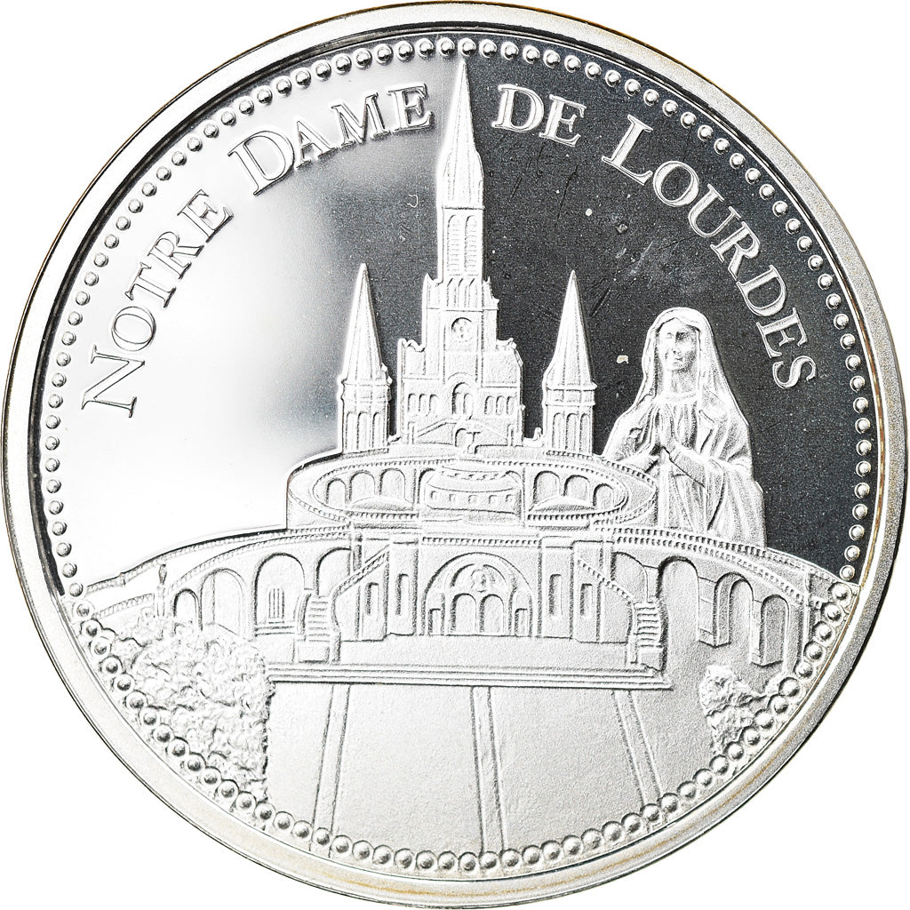 France, Medal, Notre Dame de Lourdes, Arts & Culture, MS(65-70), Silver