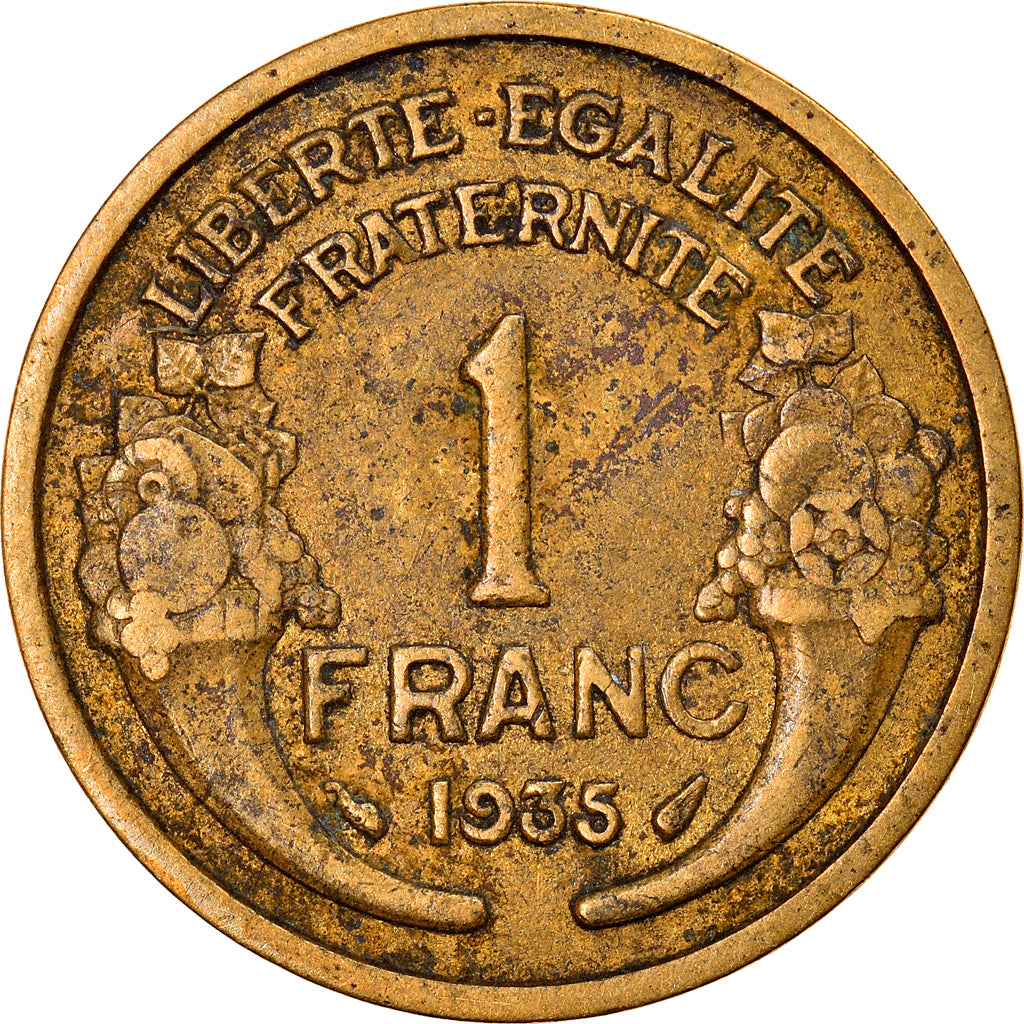 Monnaie, France, Morlon, Franc, 1935, Paris, TTB, Aluminum-Bronze, Gadoury:470