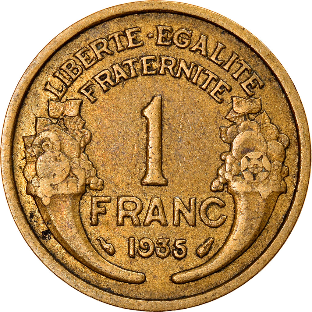 Monnaie, France, Morlon, Franc, 1935, Paris, TTB+, Aluminum-Bronze, Gadoury:470