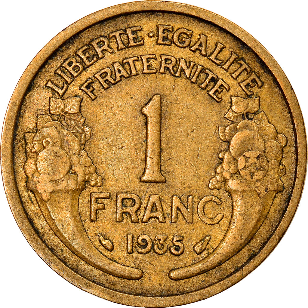 Monnaie, France, Morlon, Franc, 1935, Paris, TTB+, Aluminum-Bronze, Gadoury:470