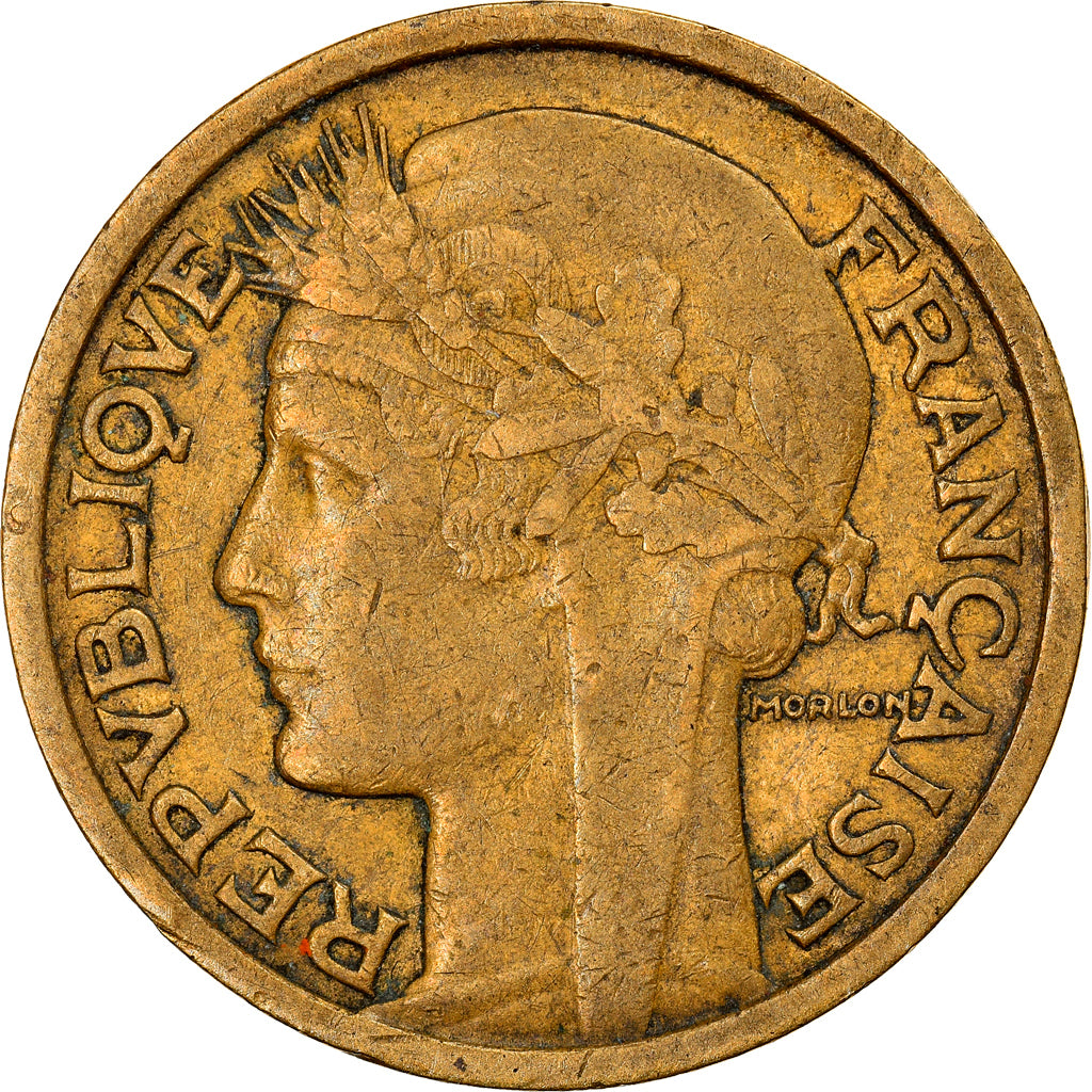 Moeda, França, Morlon, 2 Francs, 1935, EF(40-45), Alumínio-Bronze, KM:886